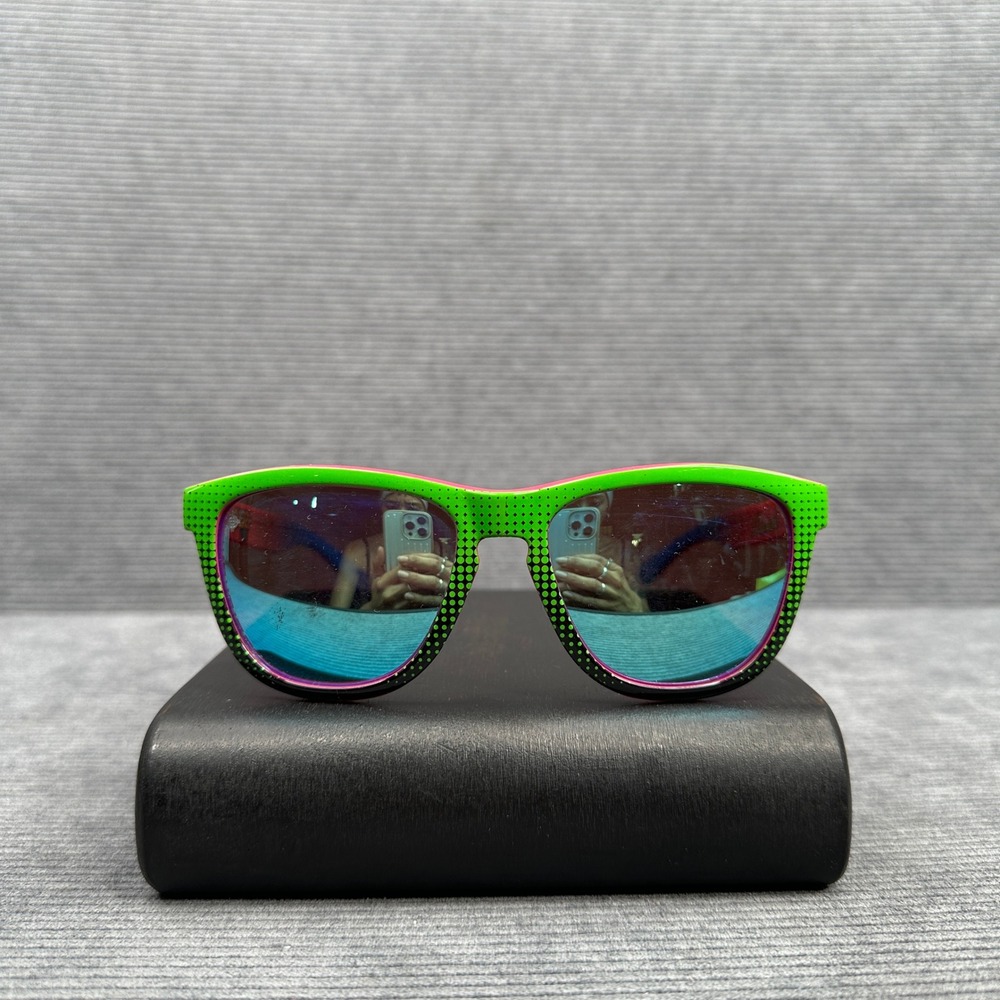 Knockaround x Hasbro Neon Green Pink Halftone Sunglasses  Blue Lens Y2k